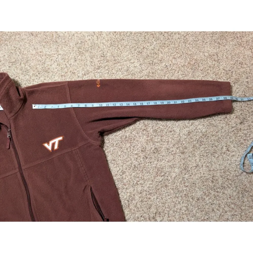 Columbia Vintage Men's Virginia Tech Hokies Flanker Full Zip Fleece Jacket; L
